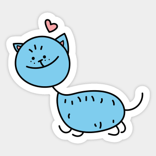 Stick figure cat (b) Sticker